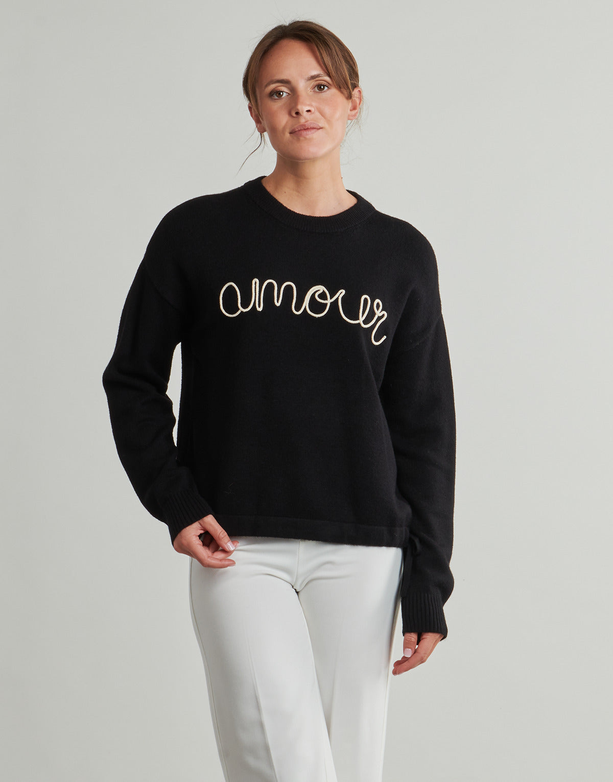 Felpa Donna Only  ONLKATIA LS TEXT  Nero