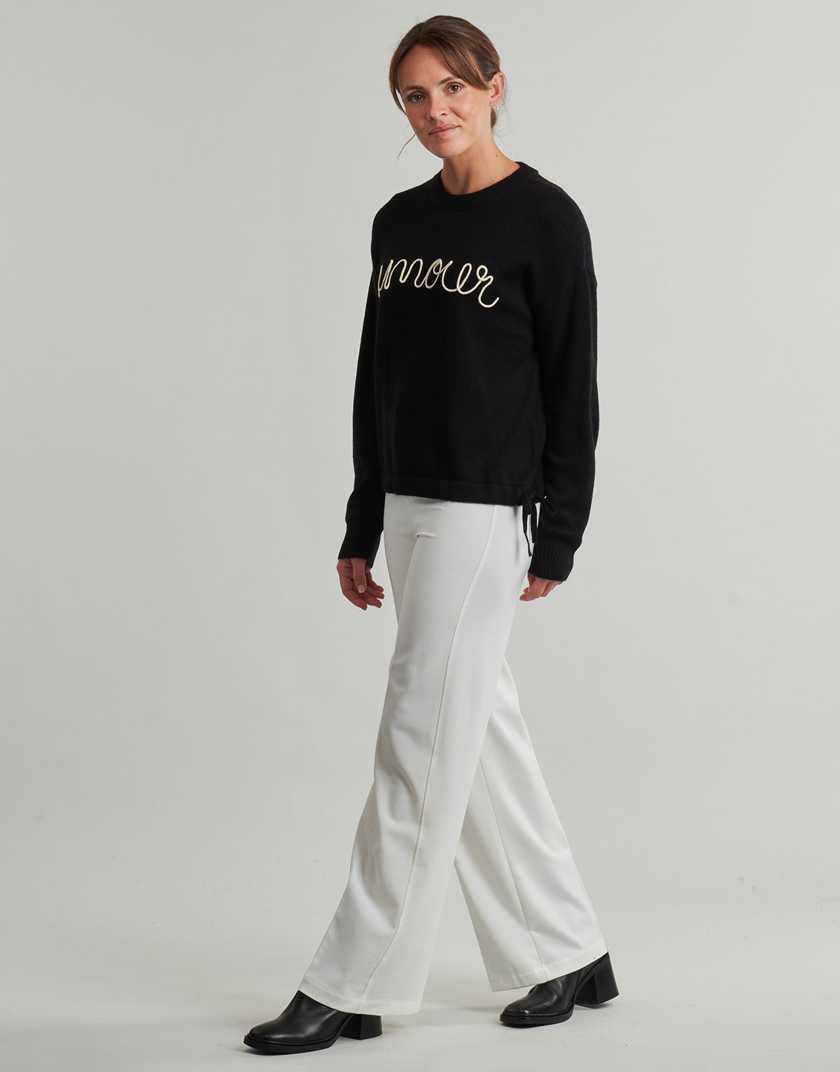 Felpa Donna Only  ONLKATIA LS TEXT  Nero