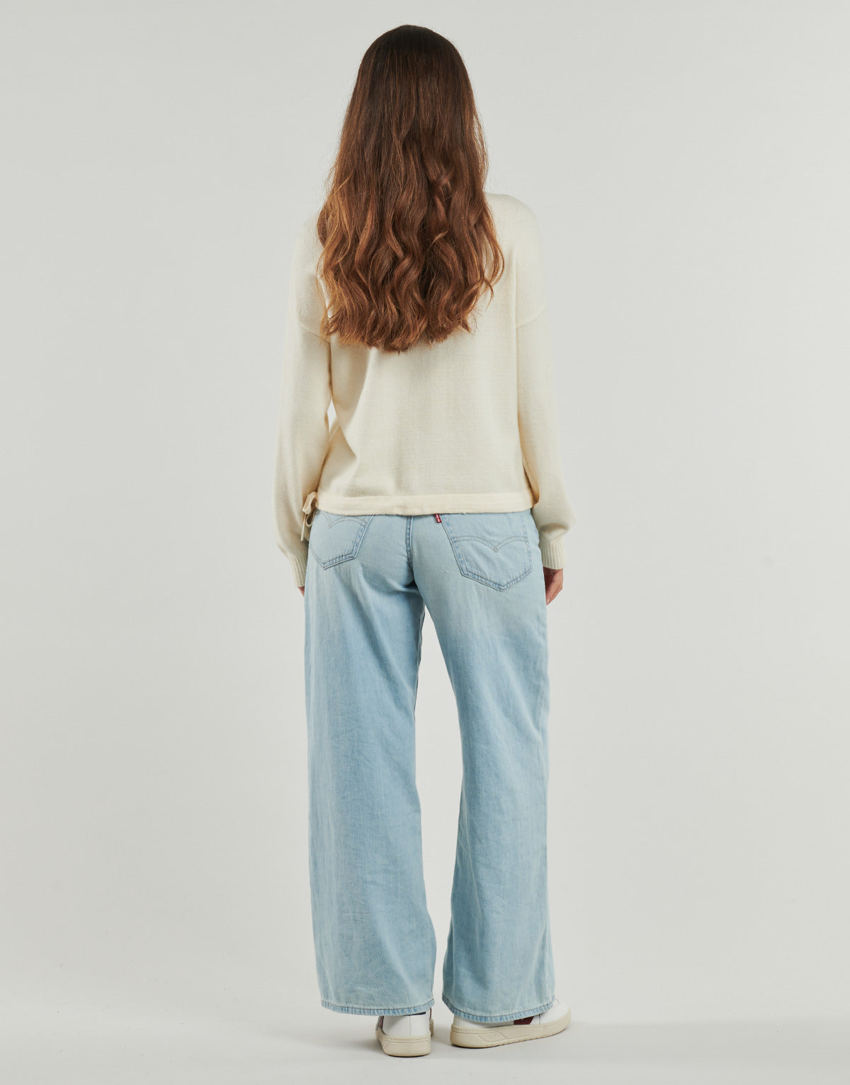 Felpa Donna Only  ONLKATIA LS TEXT  Bianco