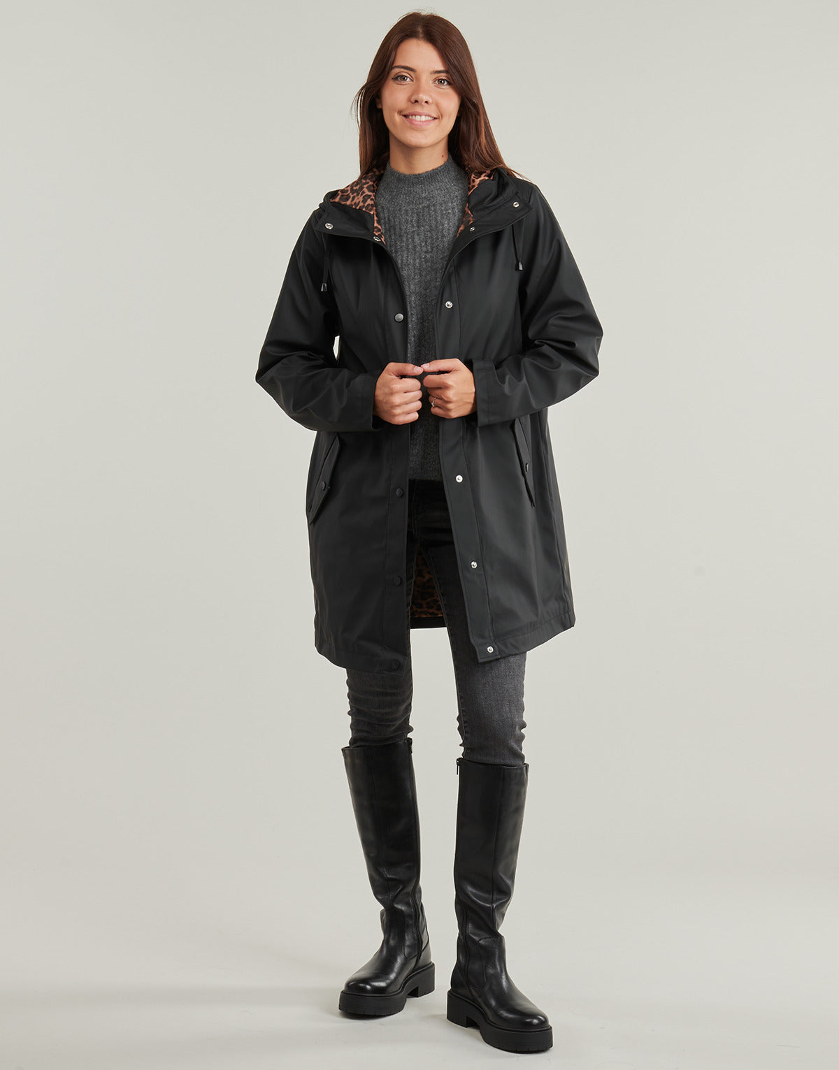 Parka Donna Only ONLNEWMARIE RAINCOAT Nero
