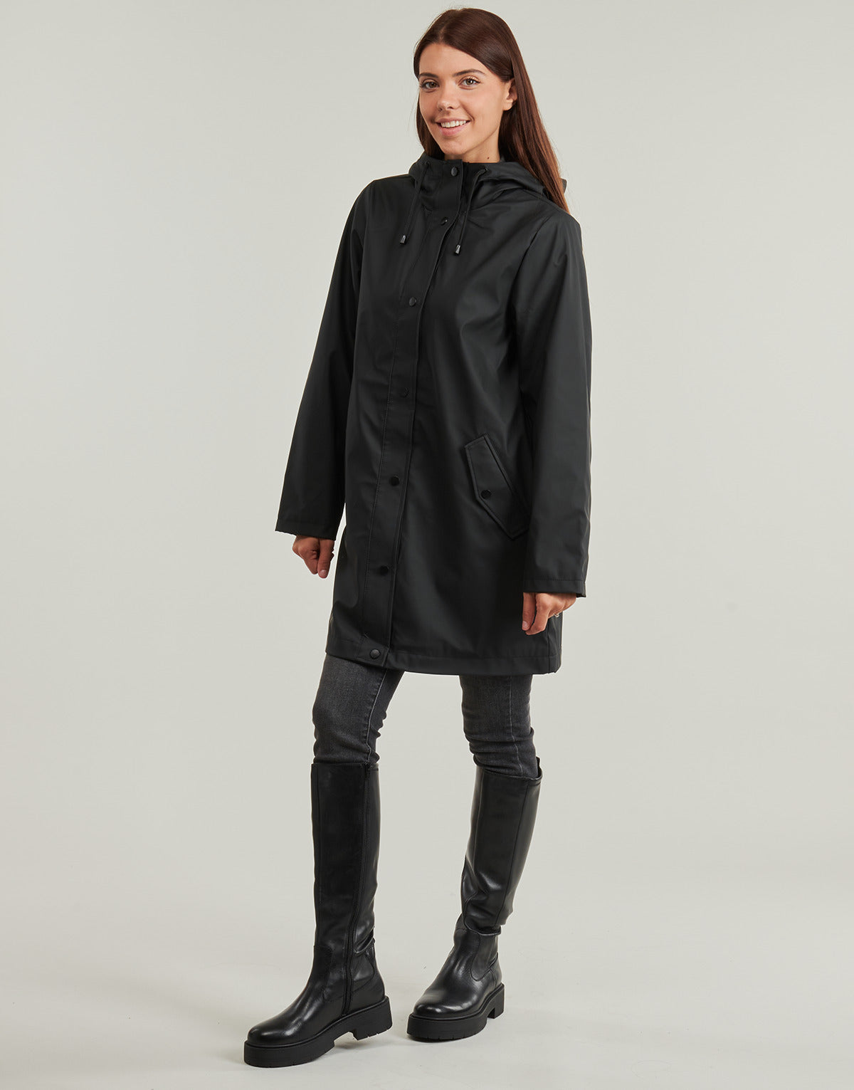Parka Donna Only ONLNEWMARIE RAINCOAT Nero