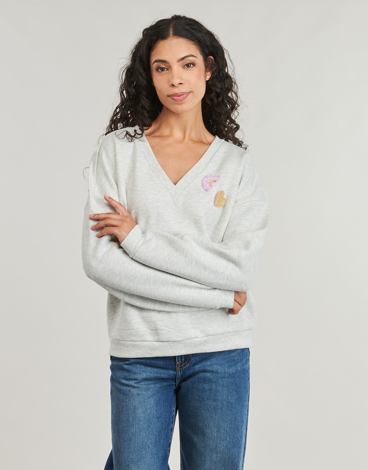 Maglione Donna Only  ONLHOLLY L/S V-NECK   Bianco