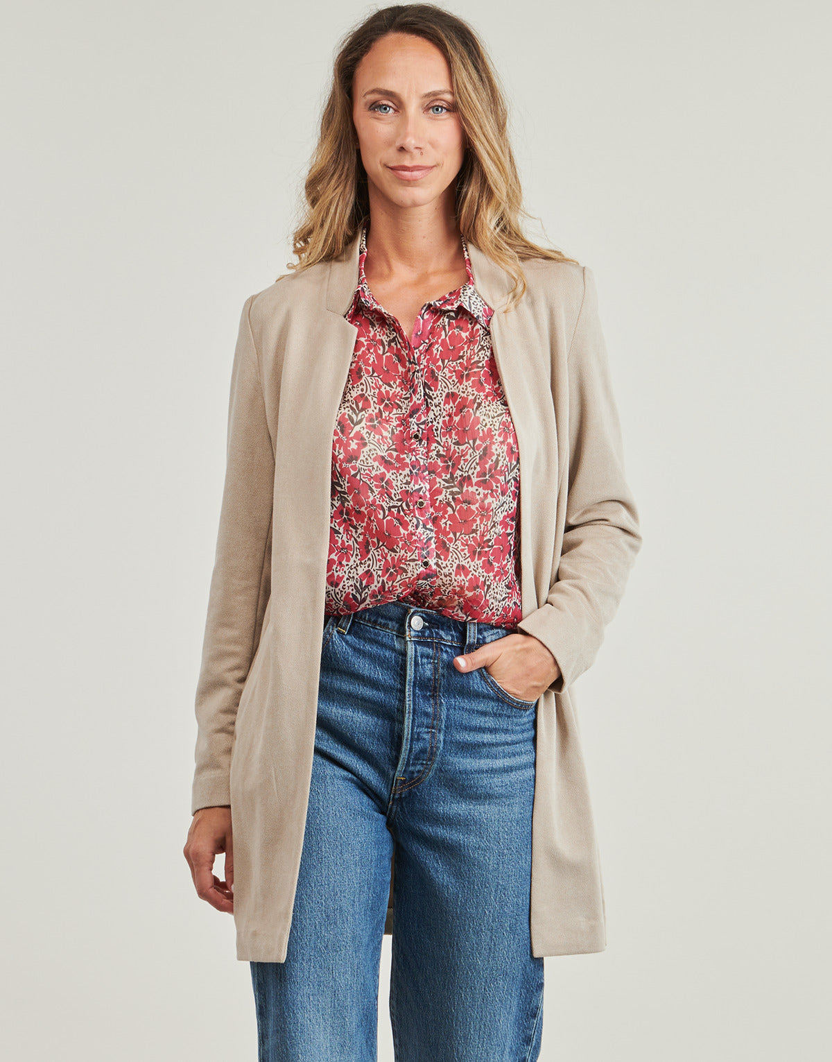 Giacca Donna Only  ONLSOHO-MAVI LIFE FAUX S COATIGAN   Beige