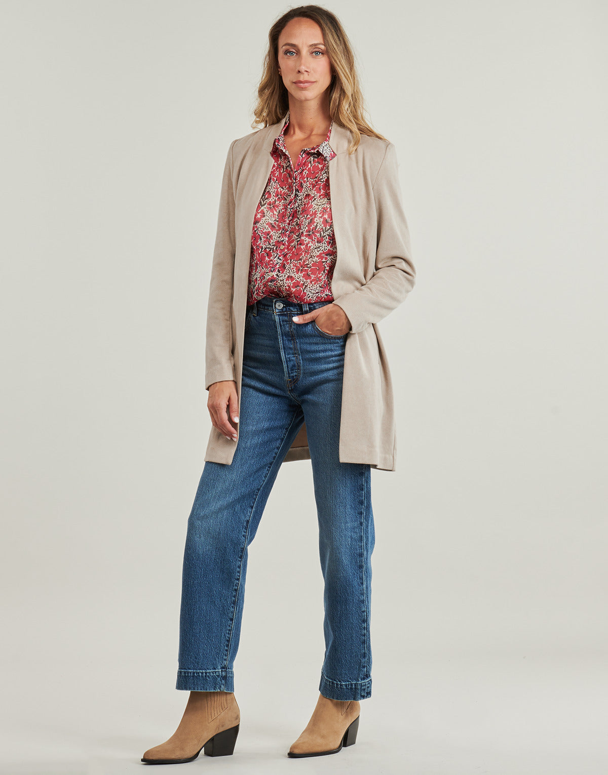 Giacca Donna Only  ONLSOHO-MAVI LIFE FAUX S COATIGAN   Beige