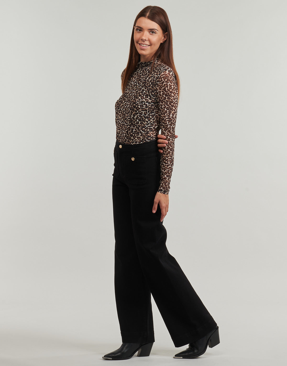 Jeans Flare Donna Only  ONLMADELINE HW WID POCKET  Nero