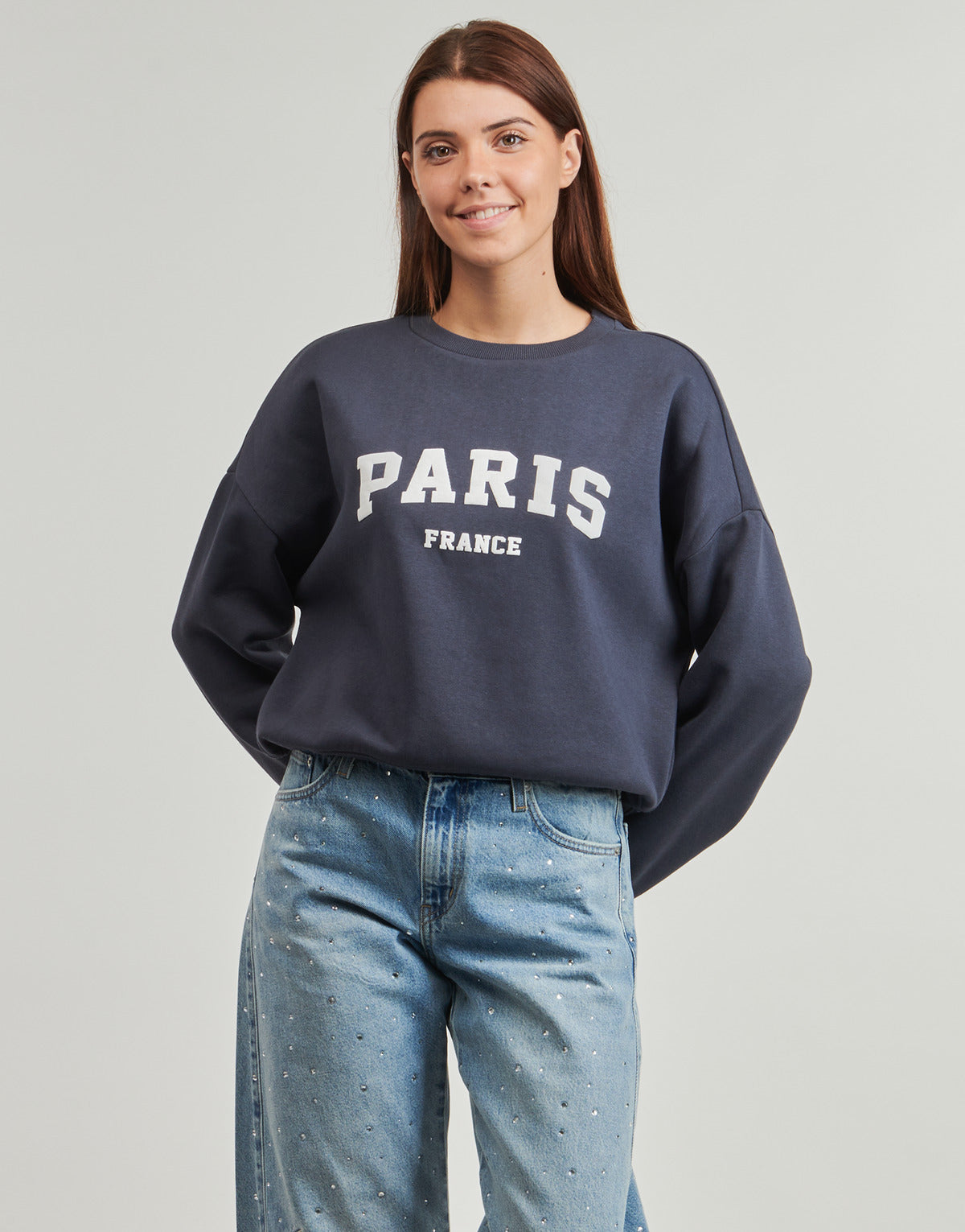 Felpa Donna Only  ONLSWEAT LIFE L/S   Marine