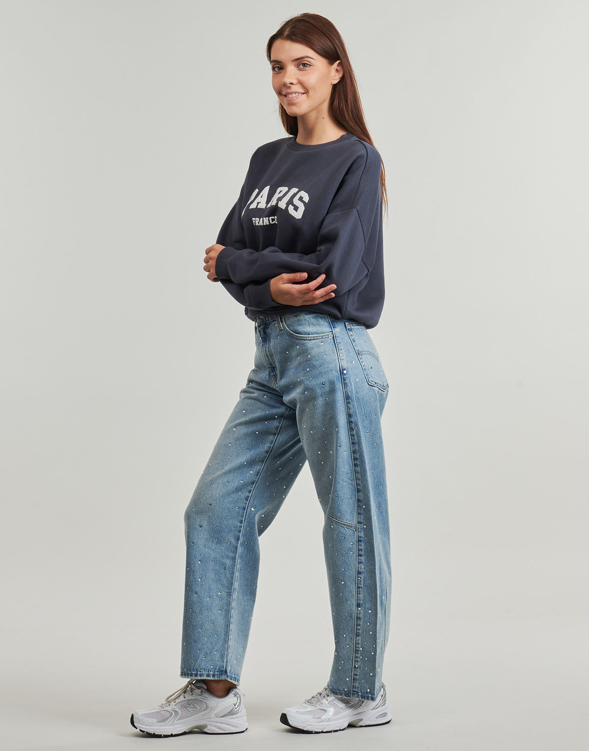 Felpa Donna Only  ONLSWEAT LIFE L/S   Marine