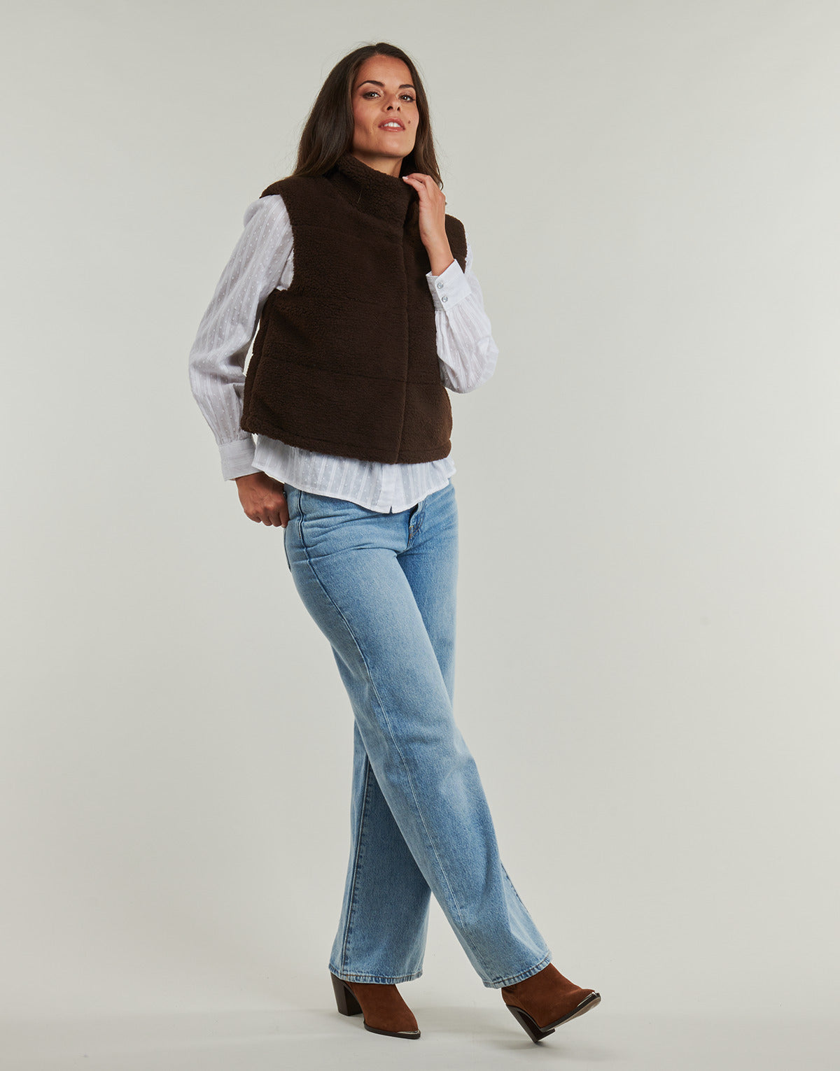 Piumino Donna Only  ONLSANDRA TEDDY  Marrone