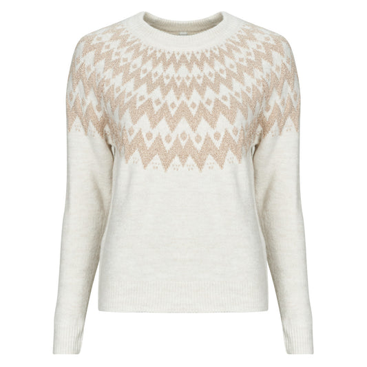 Maglione Donna Only  ONLFRY LS JQ GLITTER  Beige