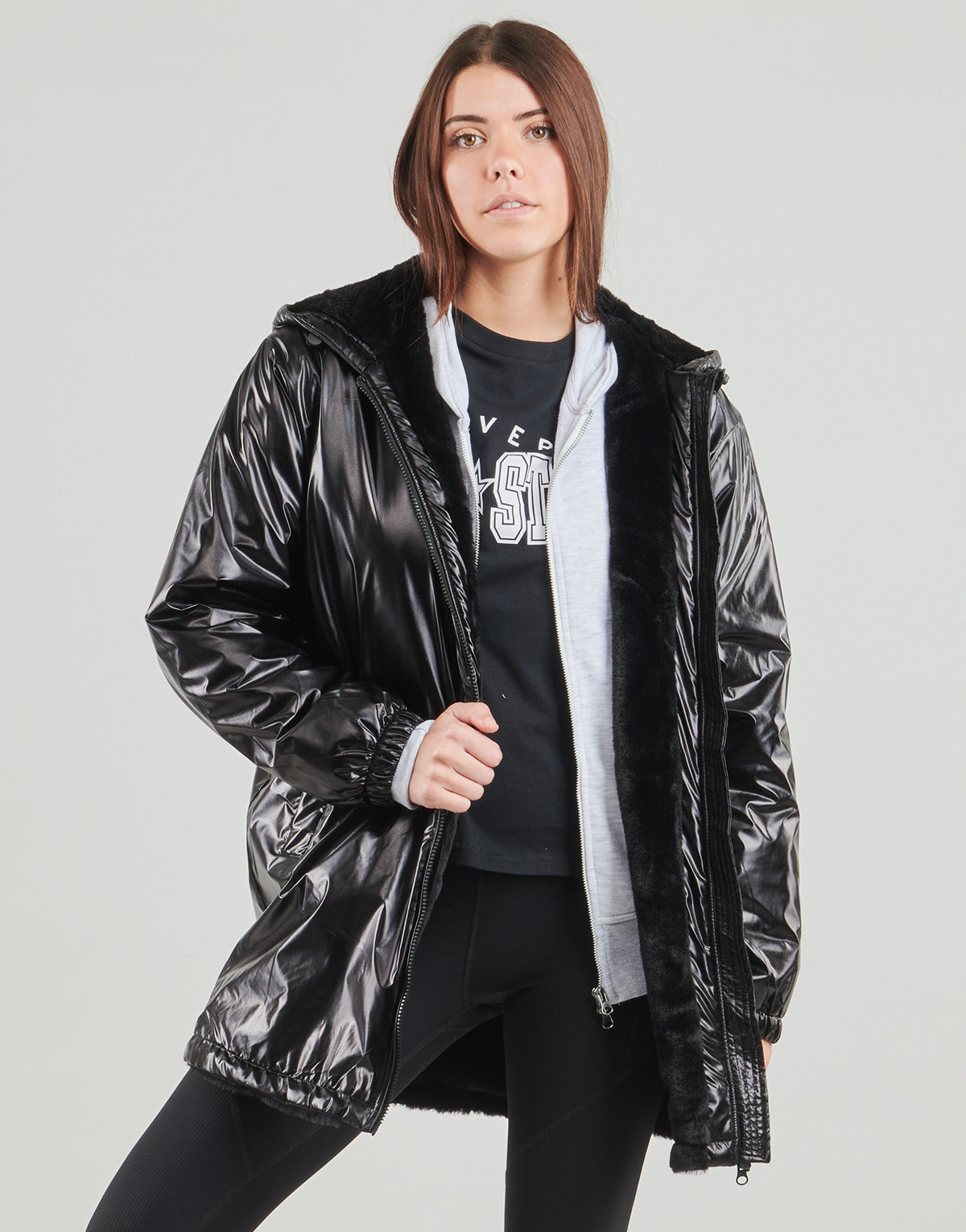 Parka Donna Only  ONLFRY METALLIC  Argento