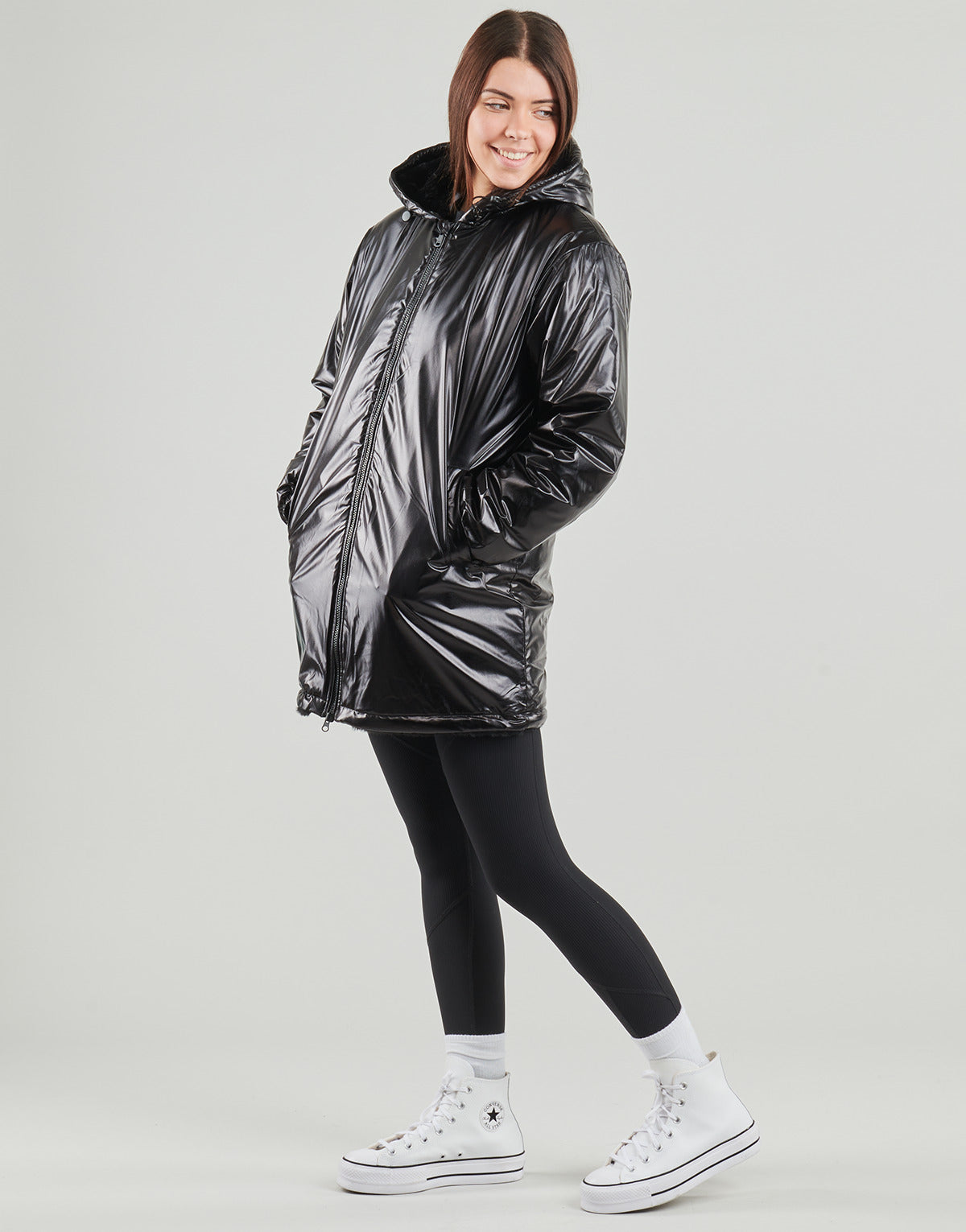 Parka Donna Only  ONLFRY METALLIC  Argento