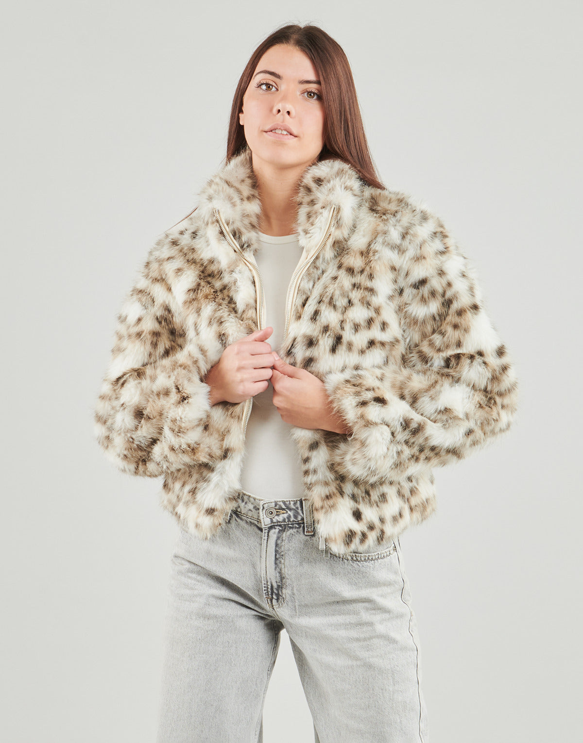 Mantella Donna Only  ONLJANIS LIFE FAUX FUR LEO  Multicolore