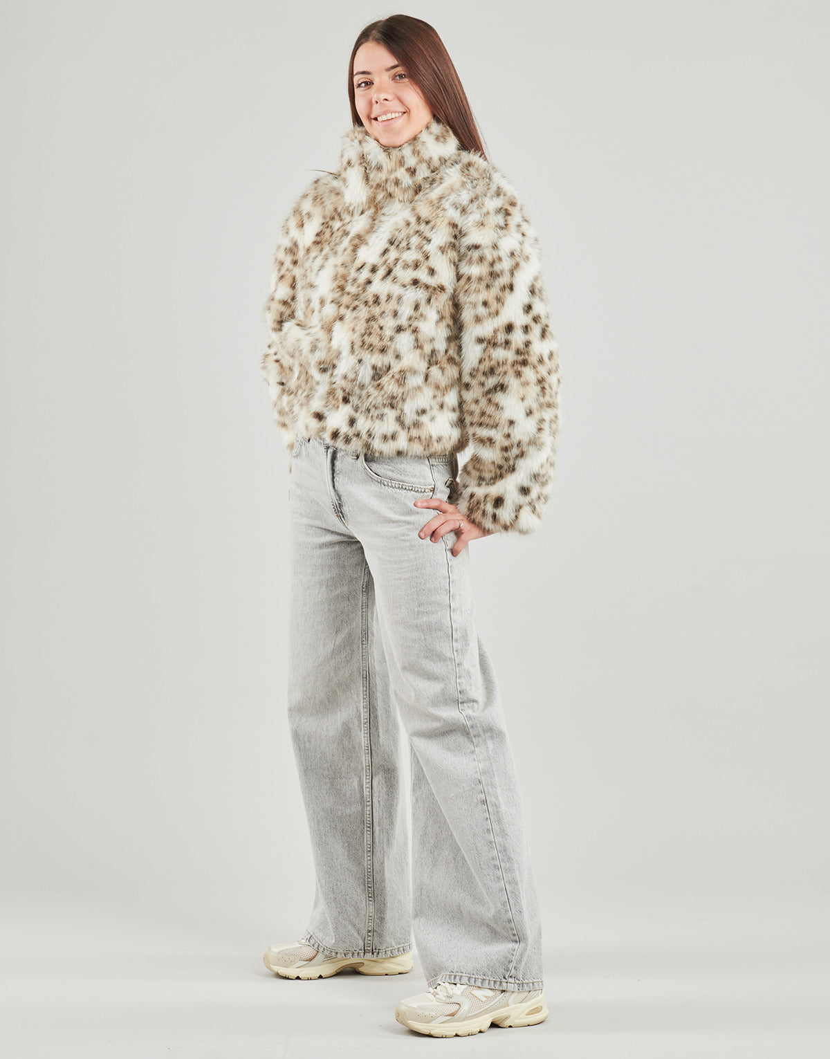 Mantella Donna Only  ONLJANIS LIFE FAUX FUR LEO  Multicolore