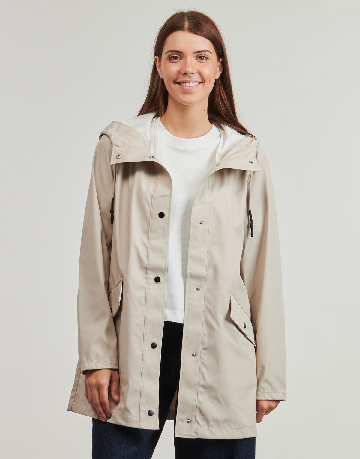 Parka Donna Only  ONLELISA RAINCOAT  Beige