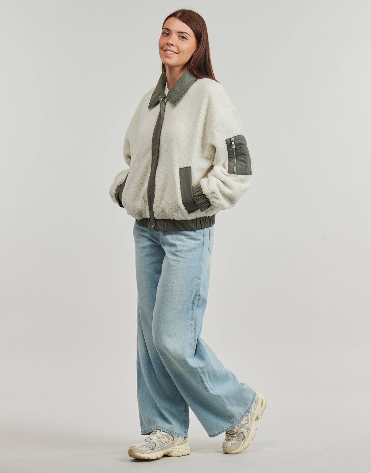 Giubbotto Donna Only  ONLSIENA TEDDY MIX JACKET  Beige