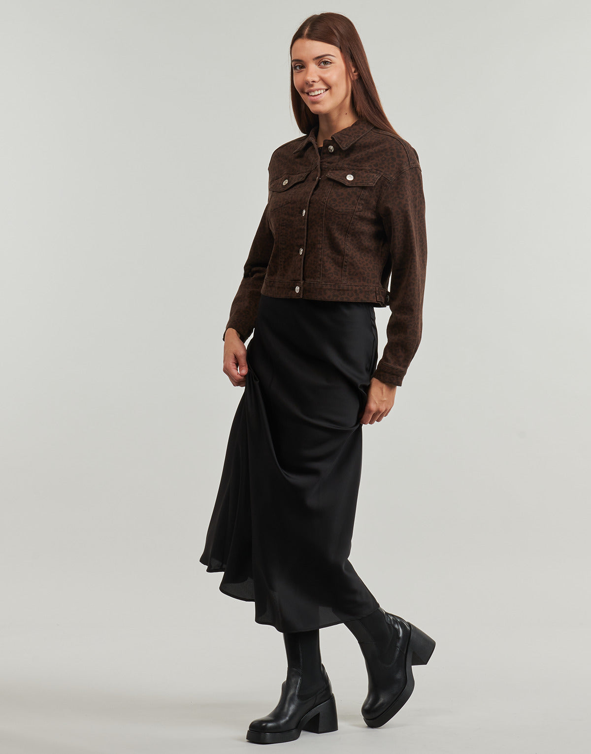 Giubbotto Donna Only  ONLANLIE-ANIMAL  Marrone