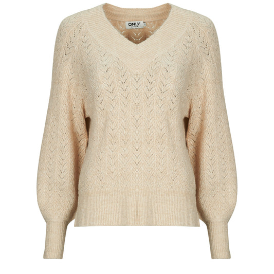 Maglione Donna Only  ONLLUCILLA LS GLITTER  Beige