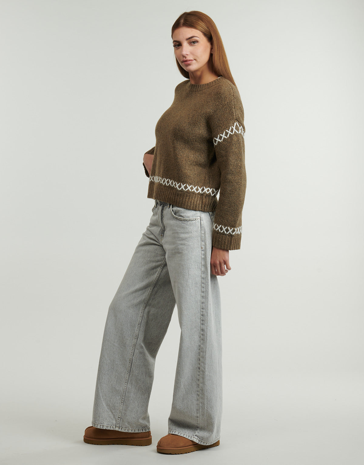 Maglione Donna Only  ONLAMANDA  Marrone