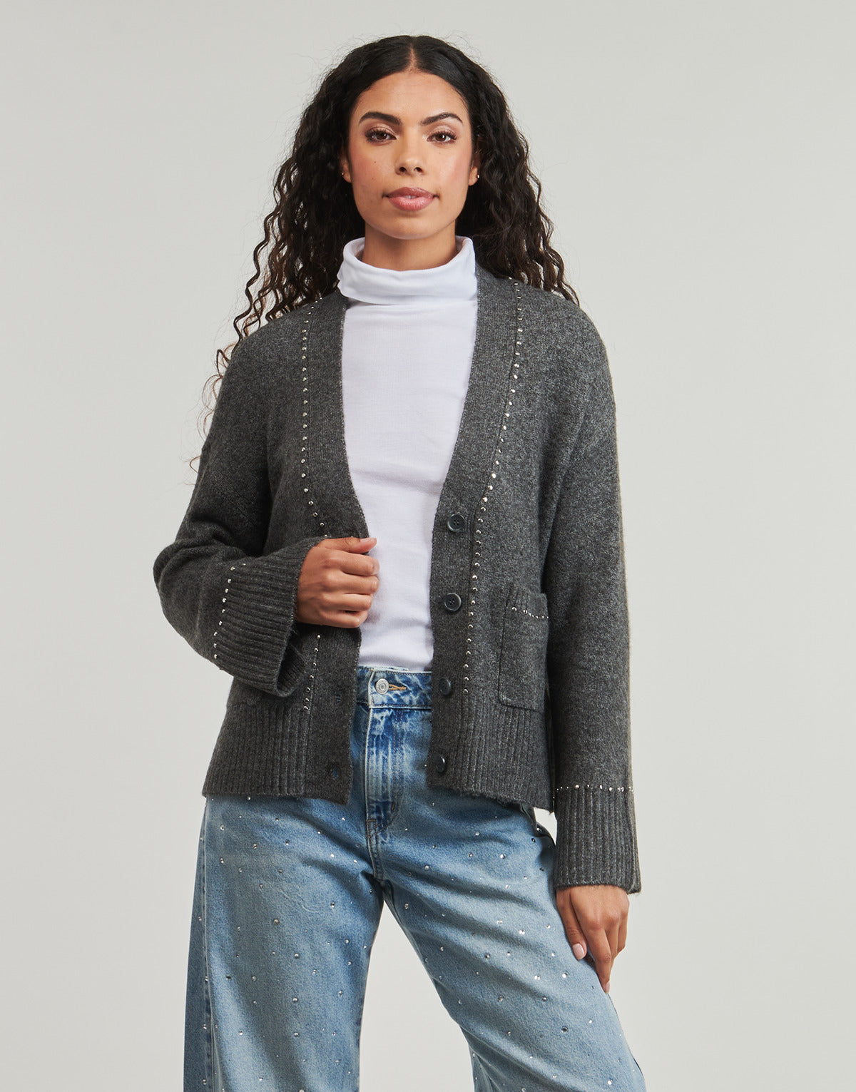 Gilet / Cardigan Donna Only  ONLELSIE  Grigio