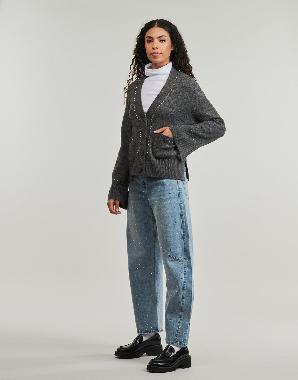 Gilet / Cardigan Donna Only  ONLELSIE  Grigio