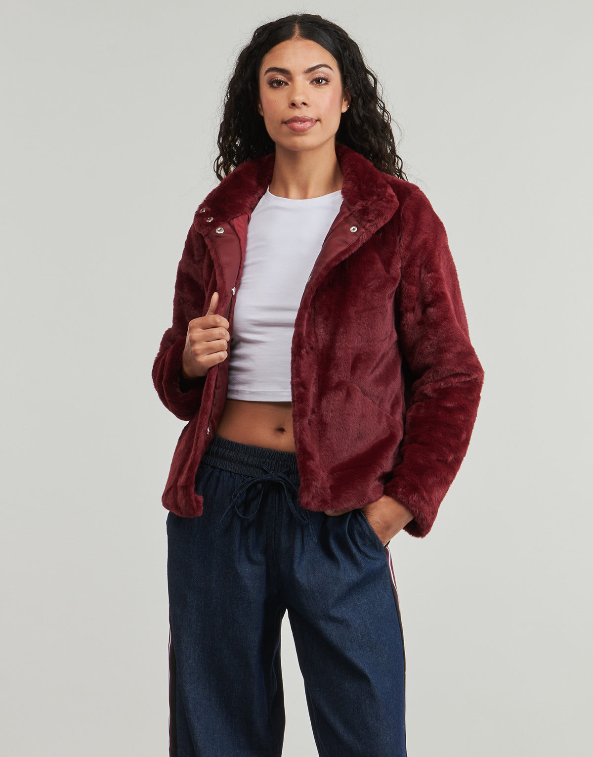 Giubbotto Donna Only  ONLNEWVIDA LIFE FAUX FUR  Bordeaux