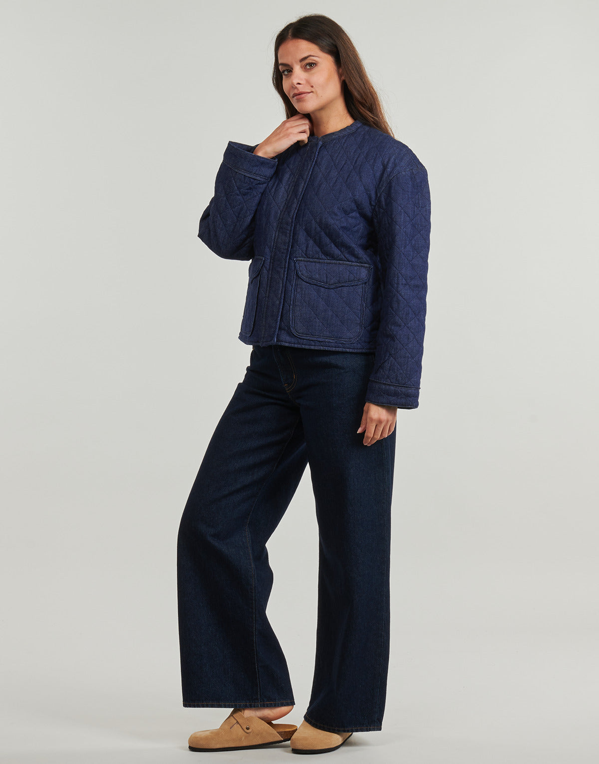 Giubbotto Donna Only  ONLHALLIE QUILTED DNM  Blu