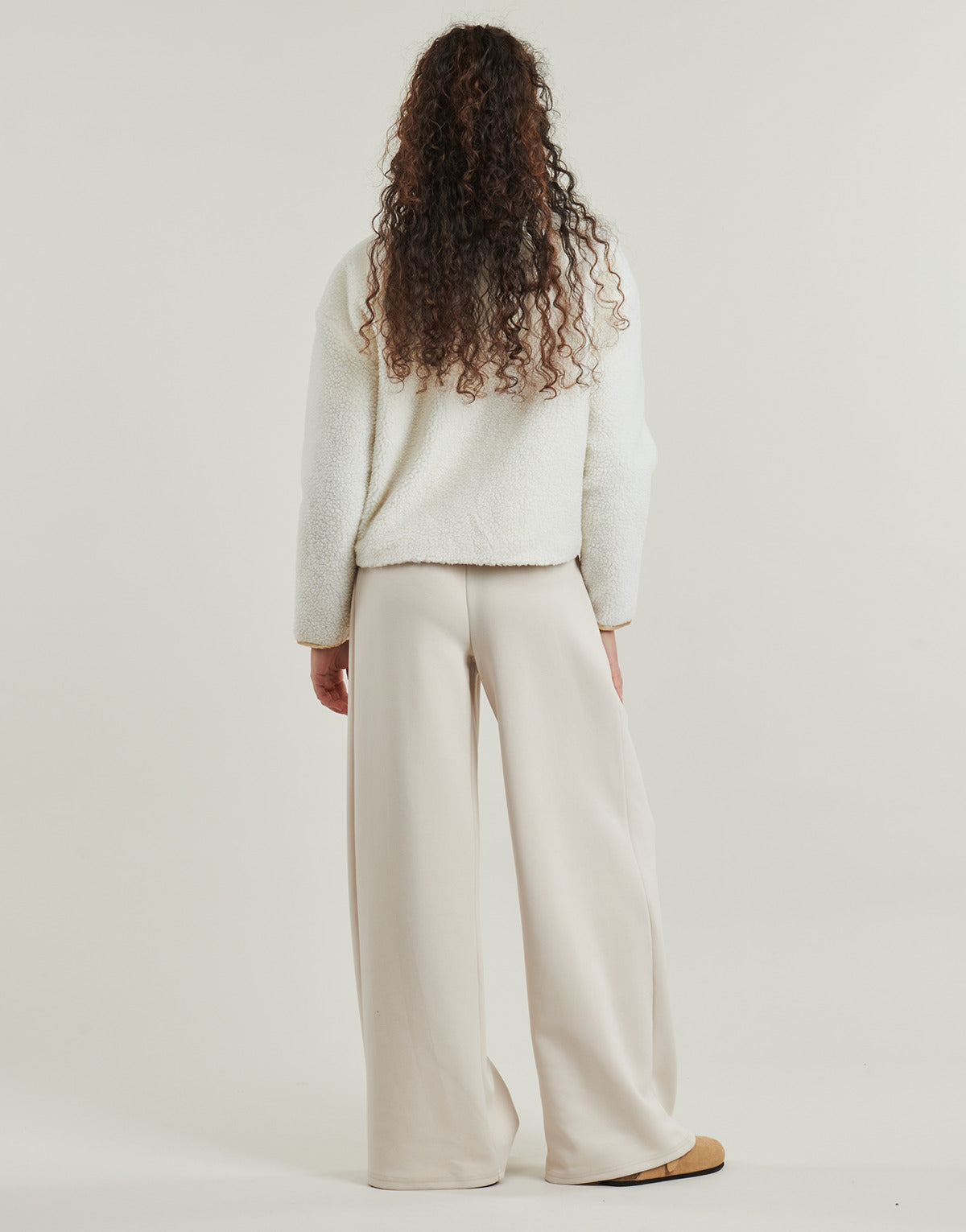 Felpa Donna Only  ONLTRACY SHORT SHERPA   Beige