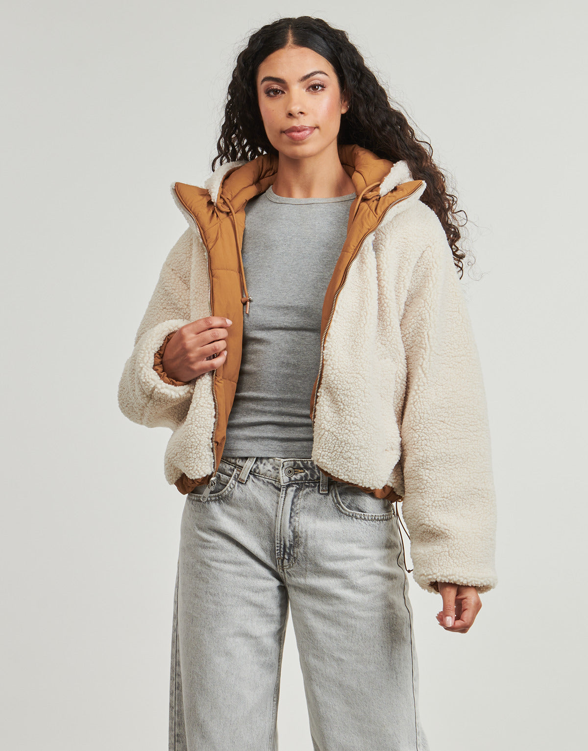 Giubbotto Donna Only  ONLMARIA LIFE REV PUFFER  Beige