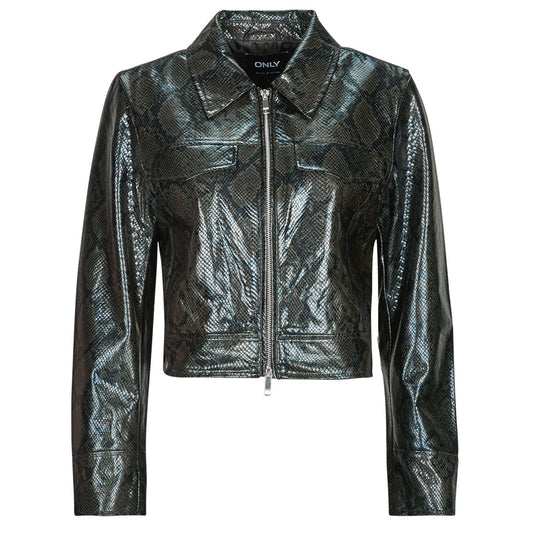 Giacca in pelle Donna Only  ONLPARIS SNAKE  Nero