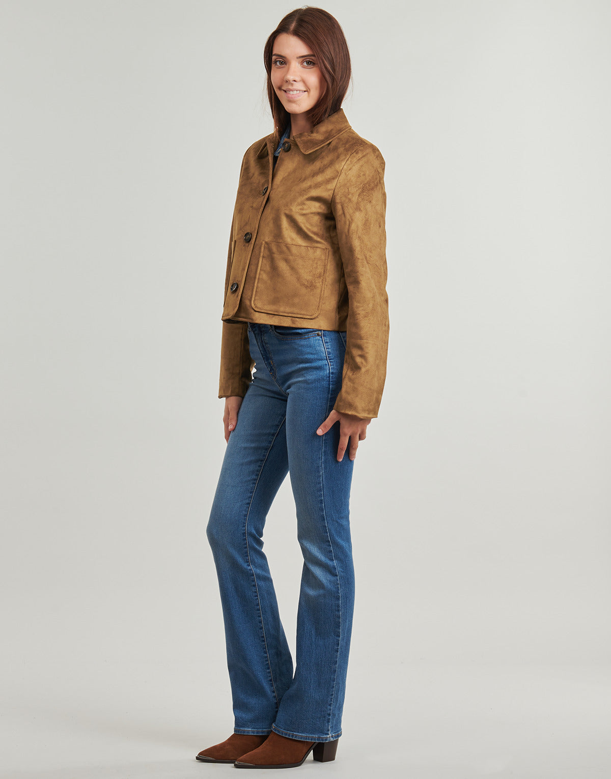 Giubbotto Donna Only  ONLTULIP LIFE FAUX SUEDE  Marrone