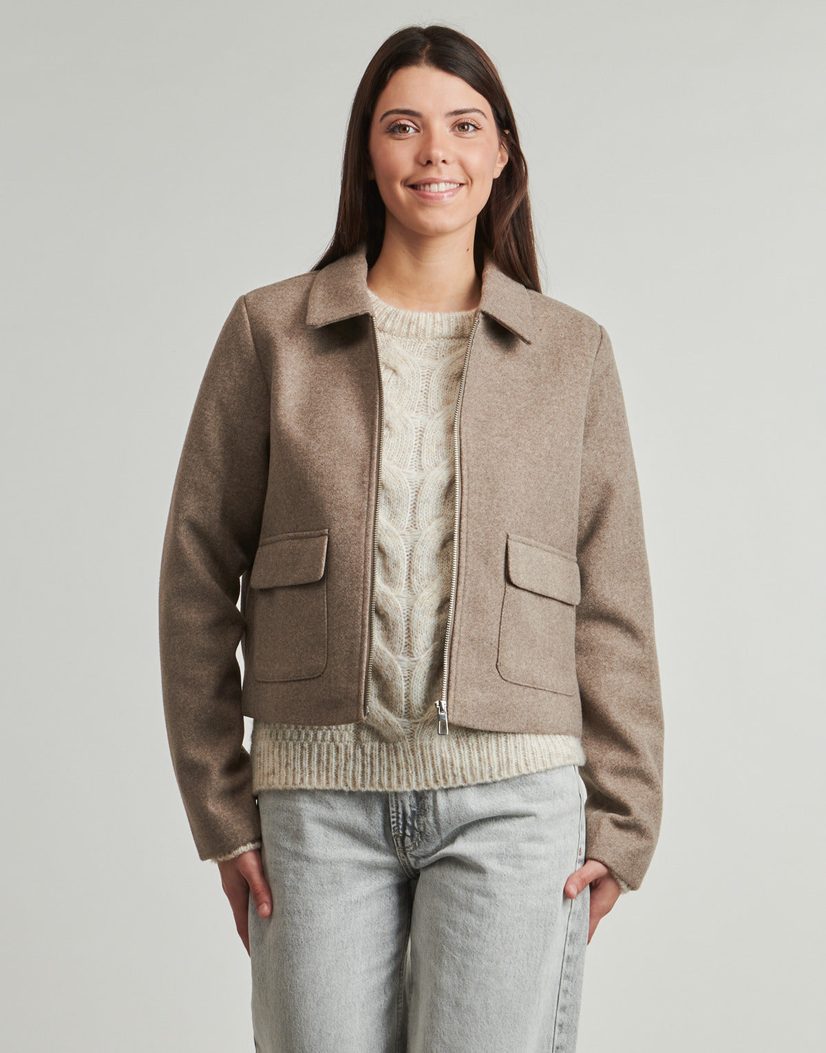 Giubbotto Donna Only  ONLVELA   Beige