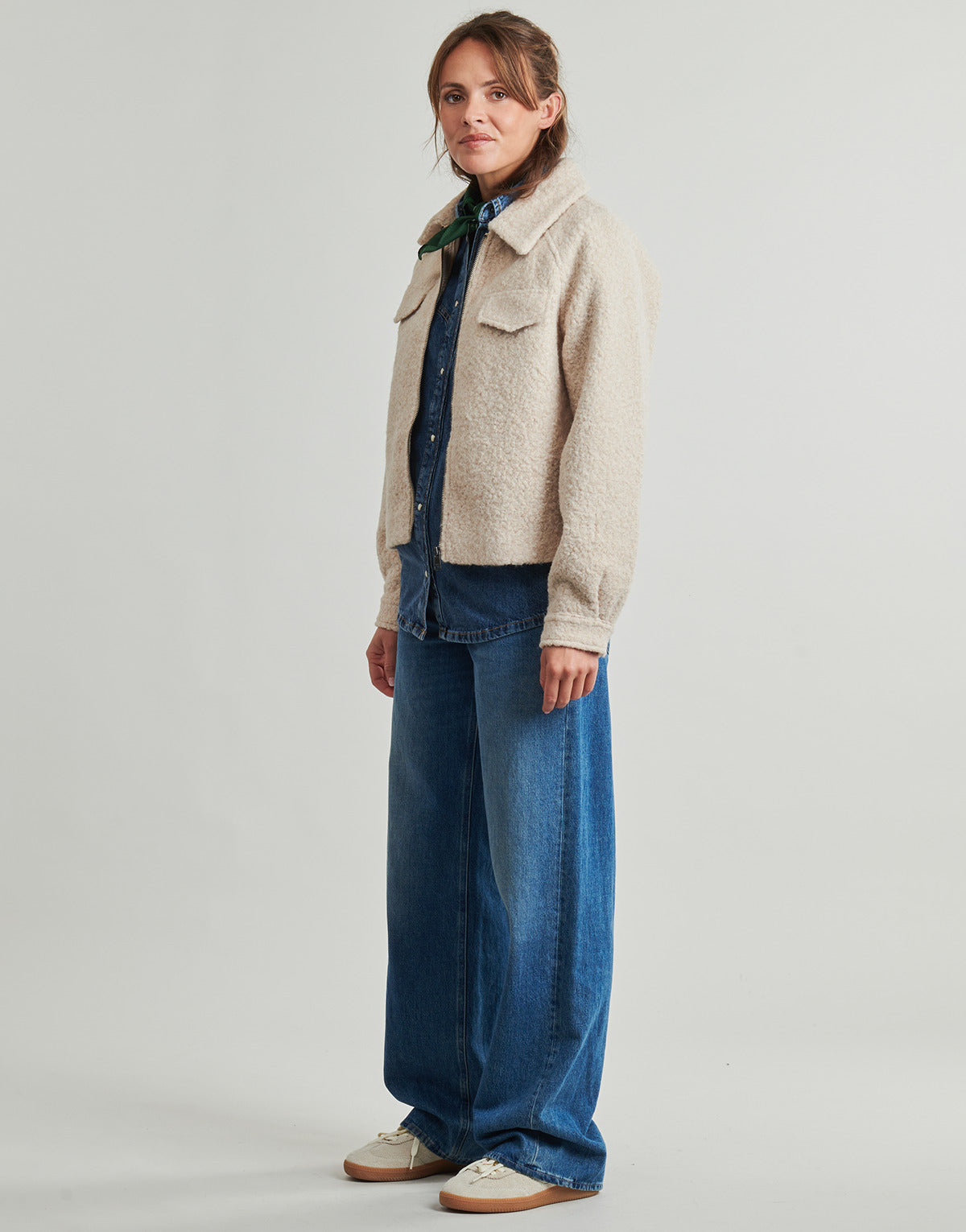 Mantella Donna Only  ONLMALO BOUCLE  Beige