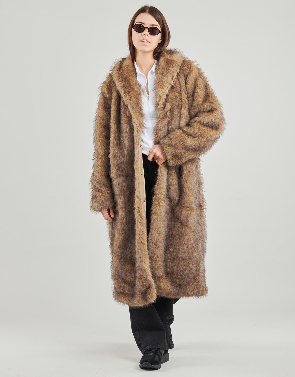 Mantella Donna Only  ONLDAWN LIFE LONG FAUX FUR  Marrone