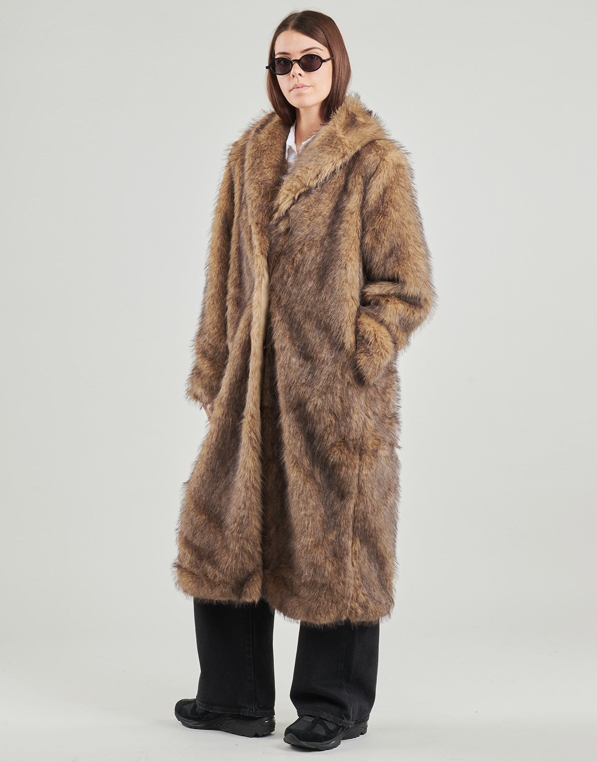 Mantella Donna Only  ONLDAWN LIFE LONG FAUX FUR  Marrone