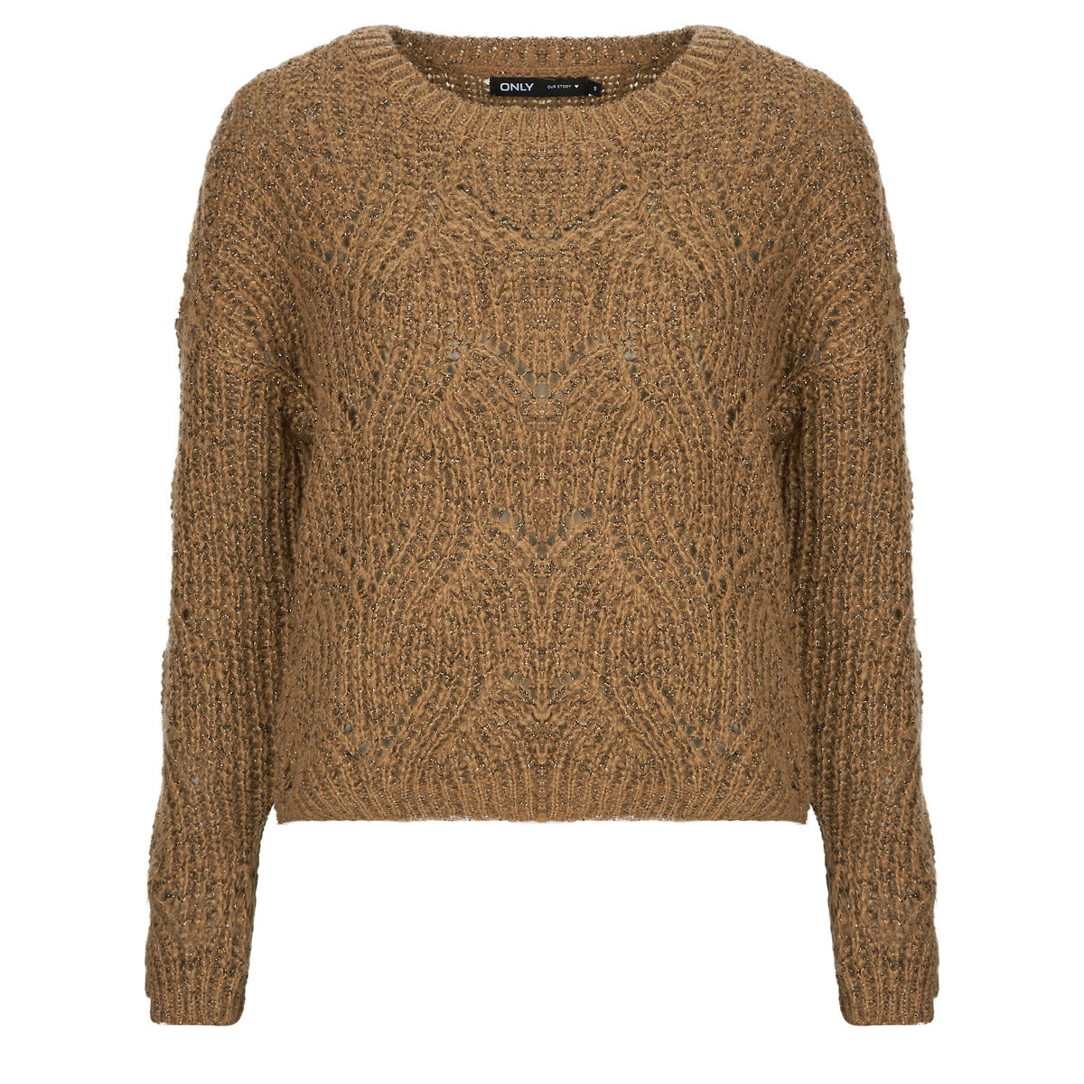 Maglione Donna Only  ONLHANJA LS GLITTER  Marrone