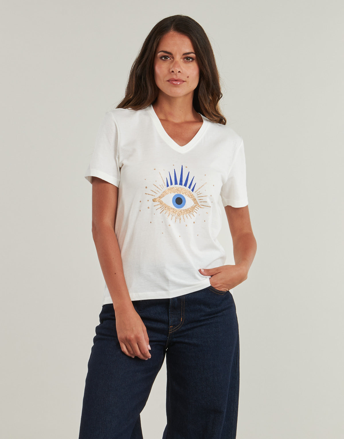 T-shirt Donna Only  ONLHENNY   Bianco