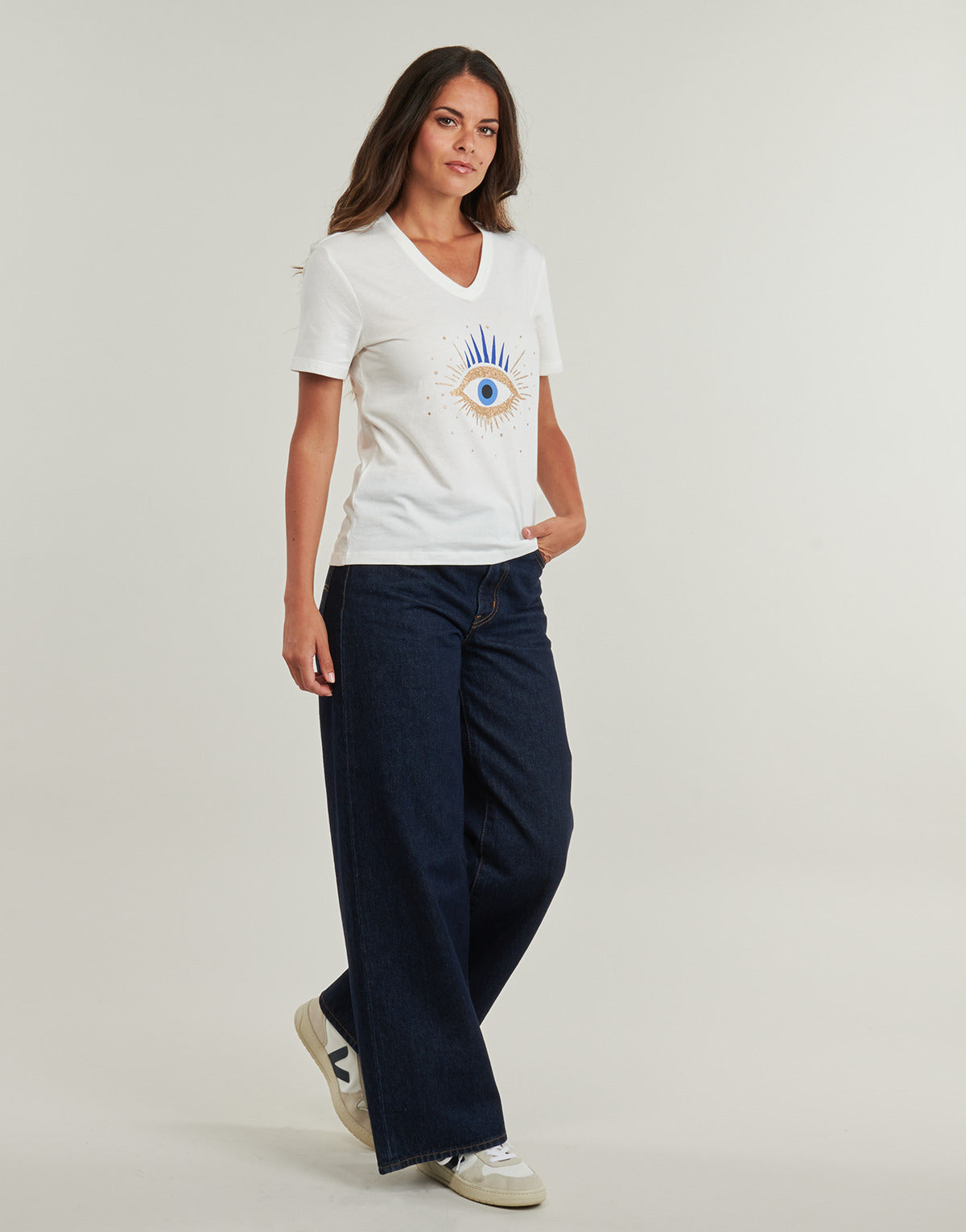 T-shirt Donna Only  ONLHENNY   Bianco