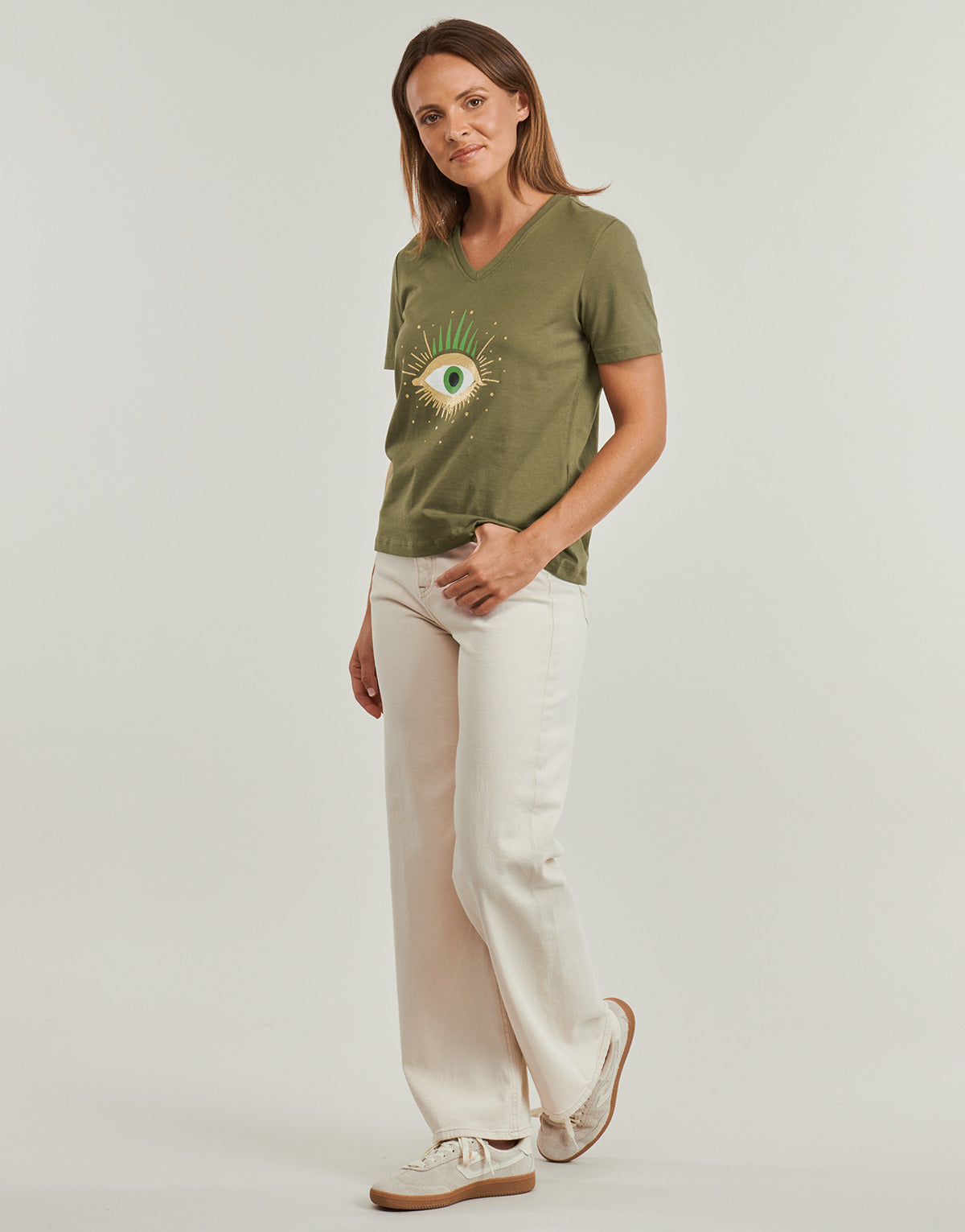 T-shirt Donna Only  ONLHENNY   Kaki