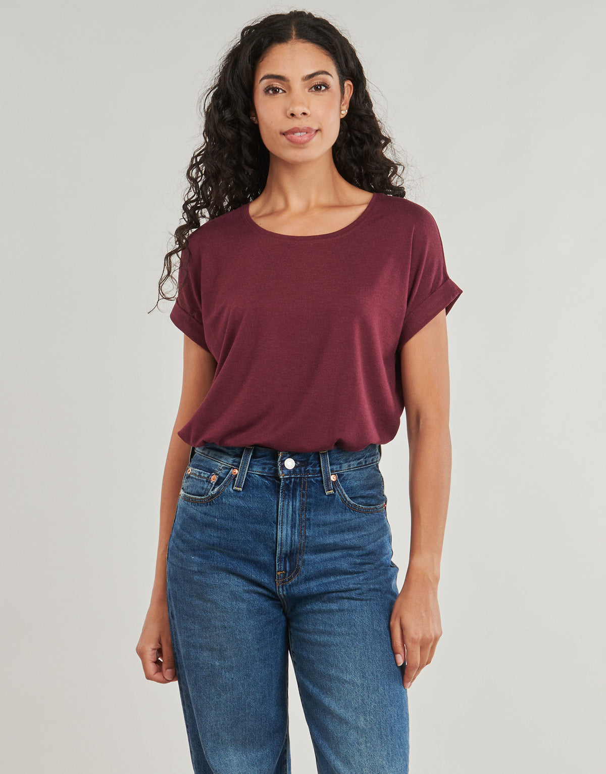 T-shirt Donna Only ONLMOSTER Bordeaux