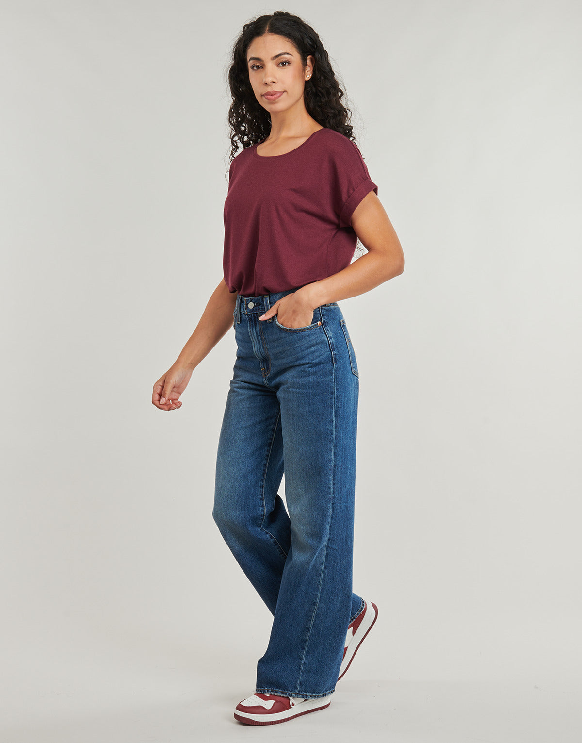 T-shirt Donna Only  ONLMOSTER   Bordeaux