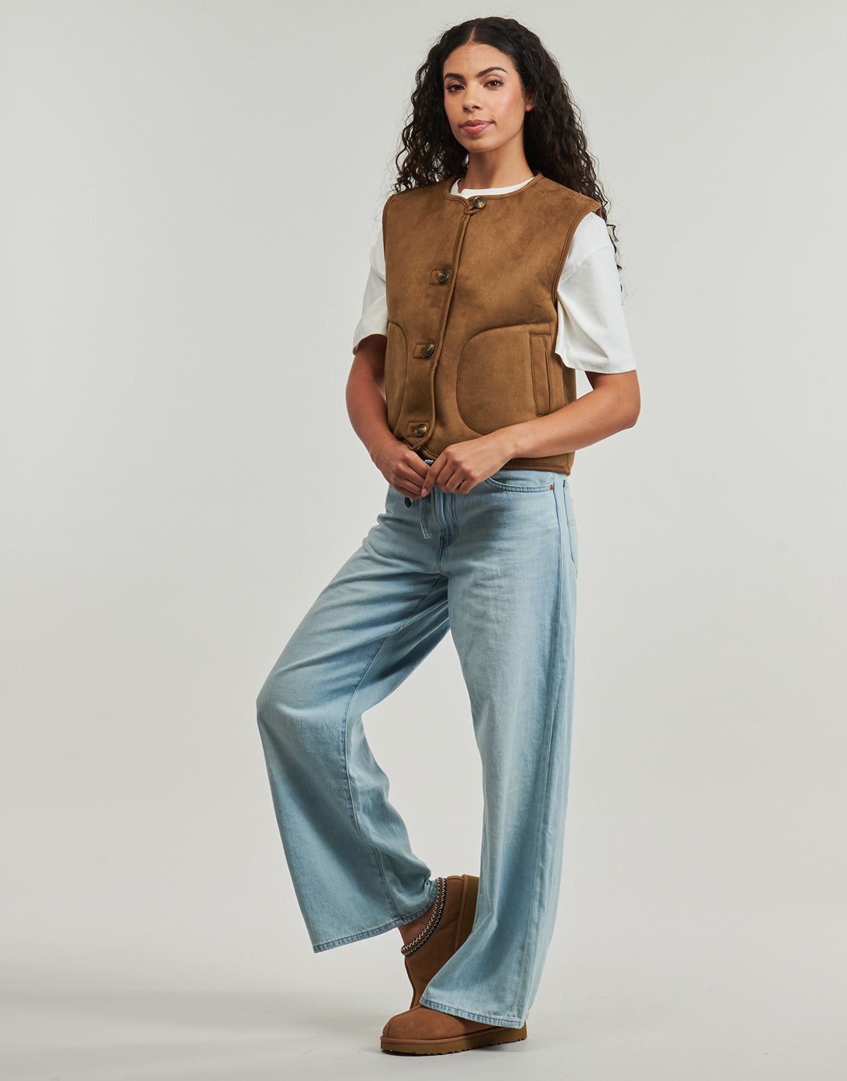 Gilet / Cardigan Donna Only  ONLNICO   Marrone