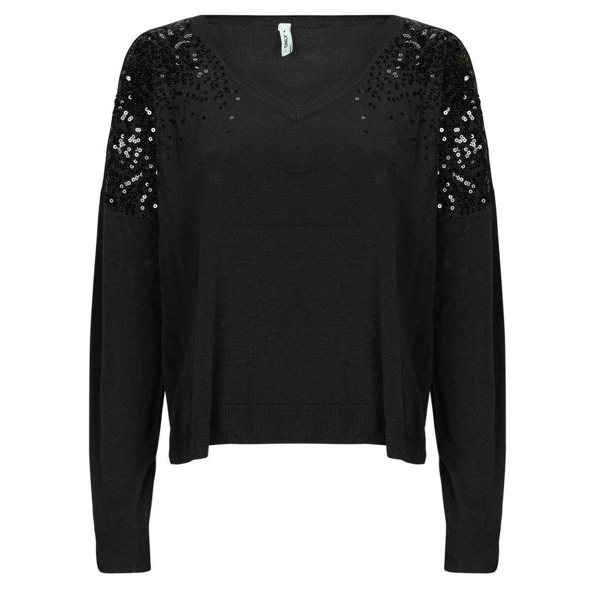 Maglione Donna Only  ONLSTARRY LS SEQUIN  Nero