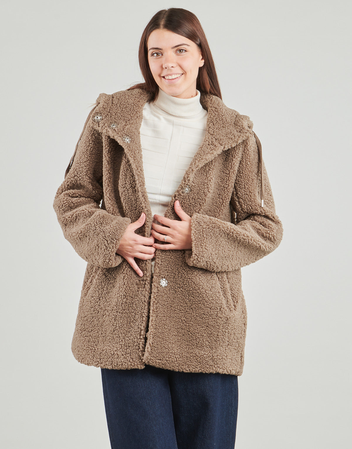 Mantella Donna Only  ONLMINA CURLY  Marrone