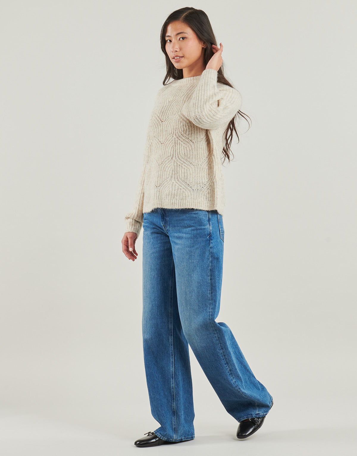 Maglione Donna Only  ONLGILA LIFE  Beige