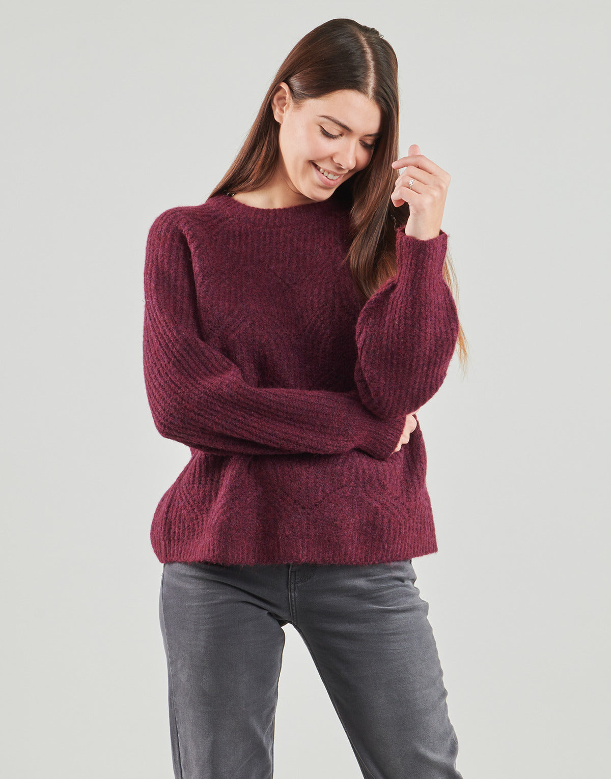 Maglione Donna Only  ONLGILA LIFE  Bordeaux