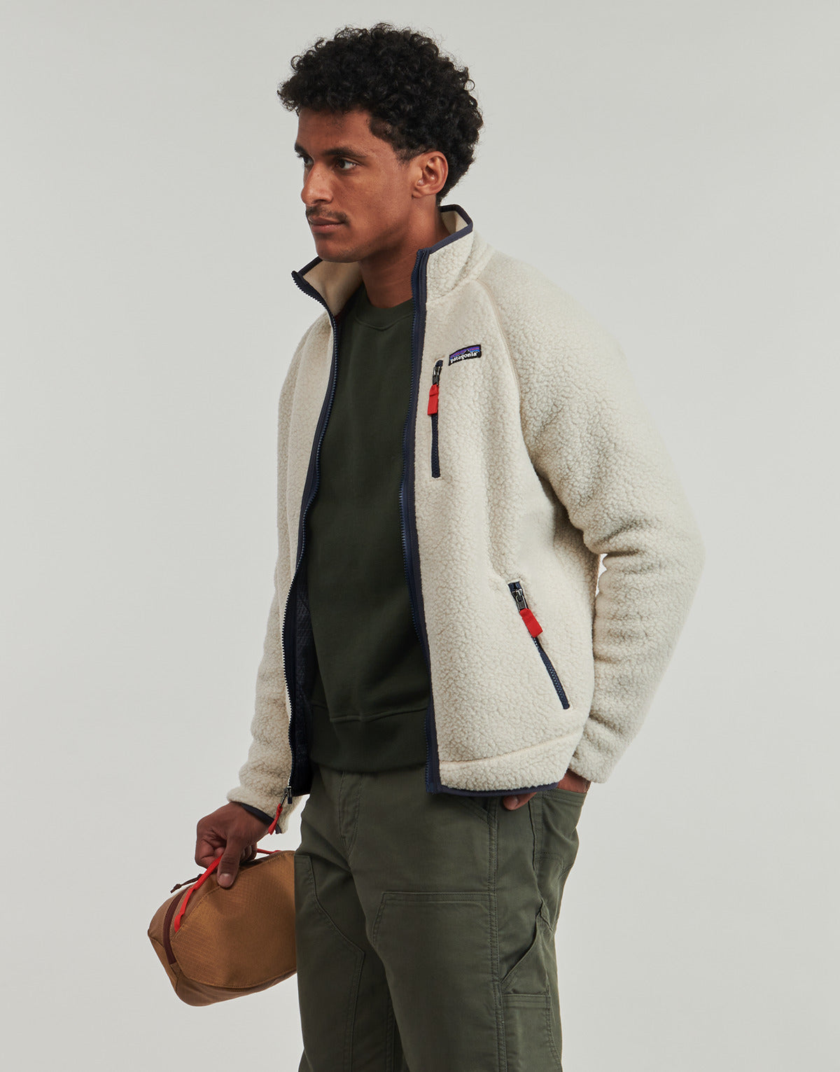 Felpa Uomo Patagonia  M'S RETRO PILE JKT  Beige