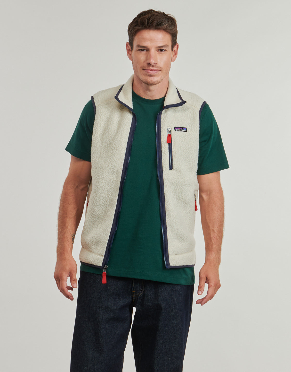 Felpa Uomo Patagonia  M'S RETRO PILE VEST  Beige