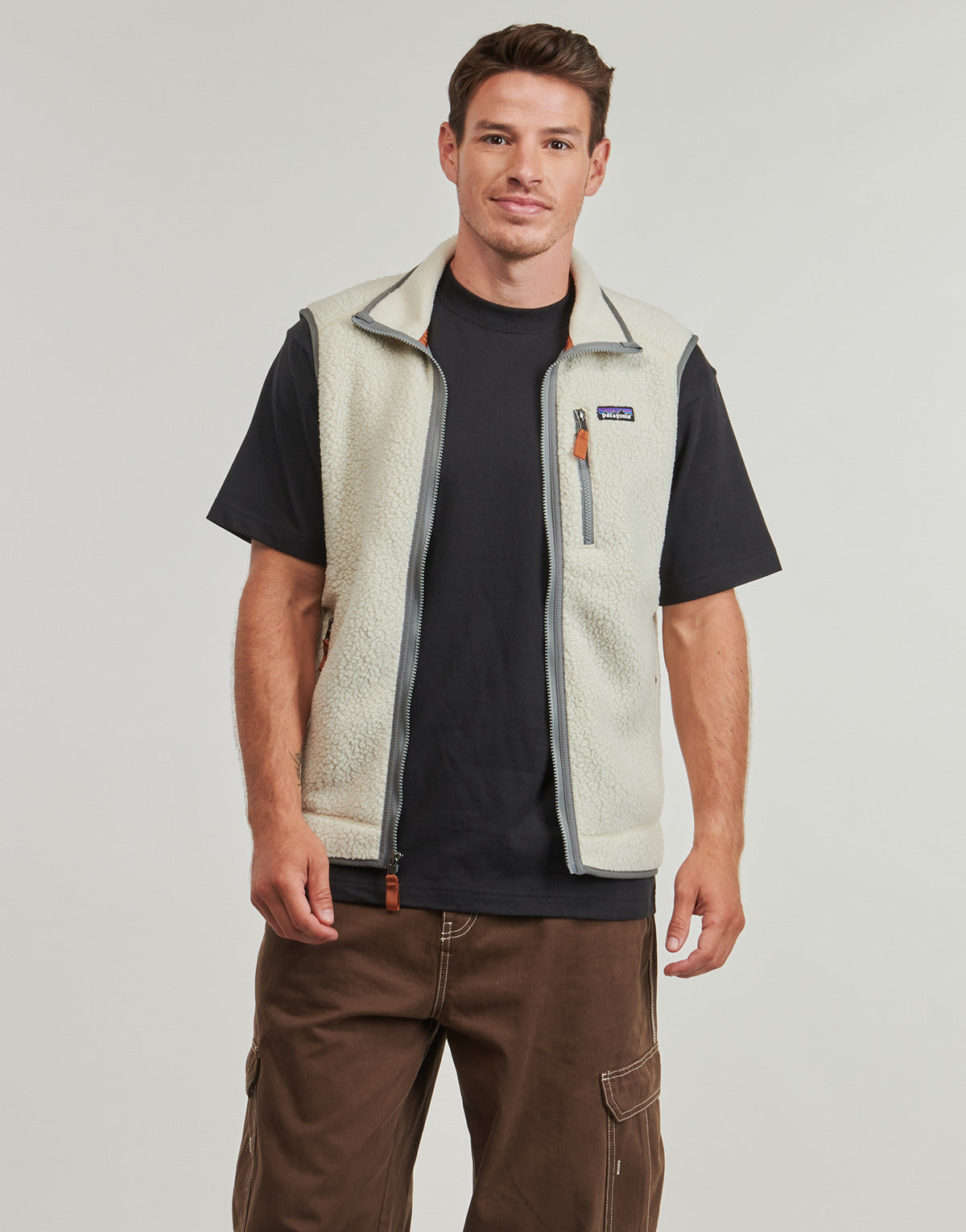 Felpa Uomo Patagonia  M'S RETRO PILE VEST  Beige