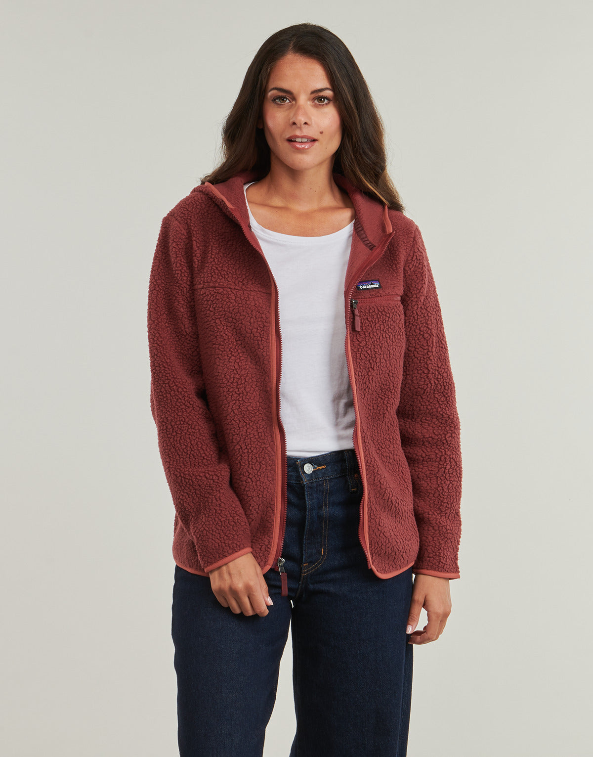 Felpa Donna Patagonia  W'S RETRO PILE HOODY  Rosso