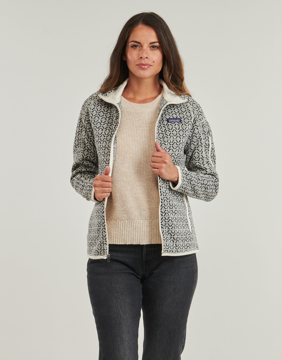 Felpa Donna Patagonia  W'S BETTER SWEATER JKT  Beige
